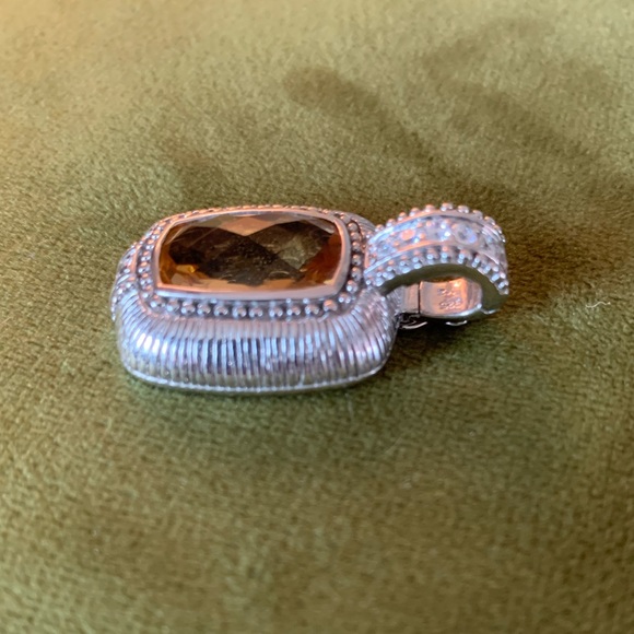 Judith Ripka Citrine Pendant /Enhancer - Picture 3 of 4